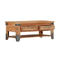Coffee Table 43.3"x20.5"x17.7" Solid Acacia Wood