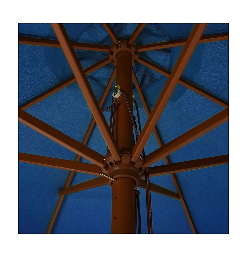Garden Parasol with Wooden Pole 129.9" Azure