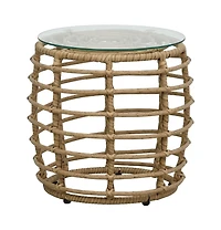 vidaXL 3 Piece Bistro Set Poly Rattan Oak