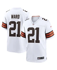 Nike Men's Denzel Ward White Cleveland Browns Game Jersey