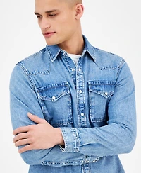 Sun + Stone Men's Marshall Western Shirt, Exclusively at Macy's