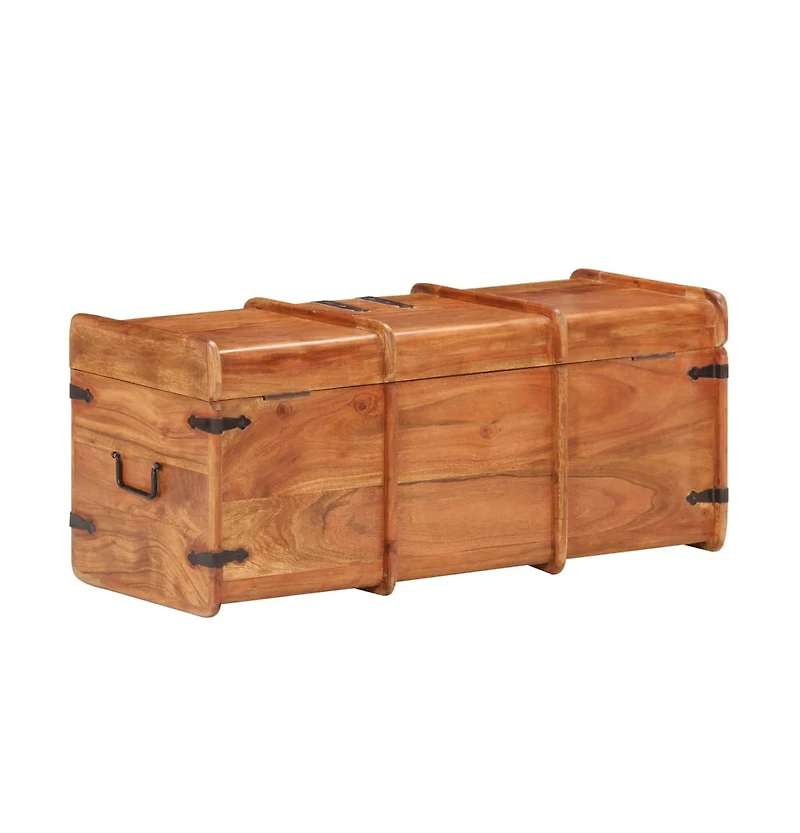 vidaXL Storage Chest 35.4"x15.7"x15.7" Solid Acacia Wood