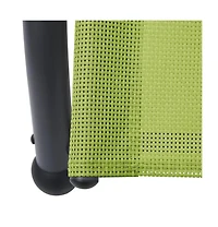 vidaXL Double Sun Lounger with Canopy Textilene Green