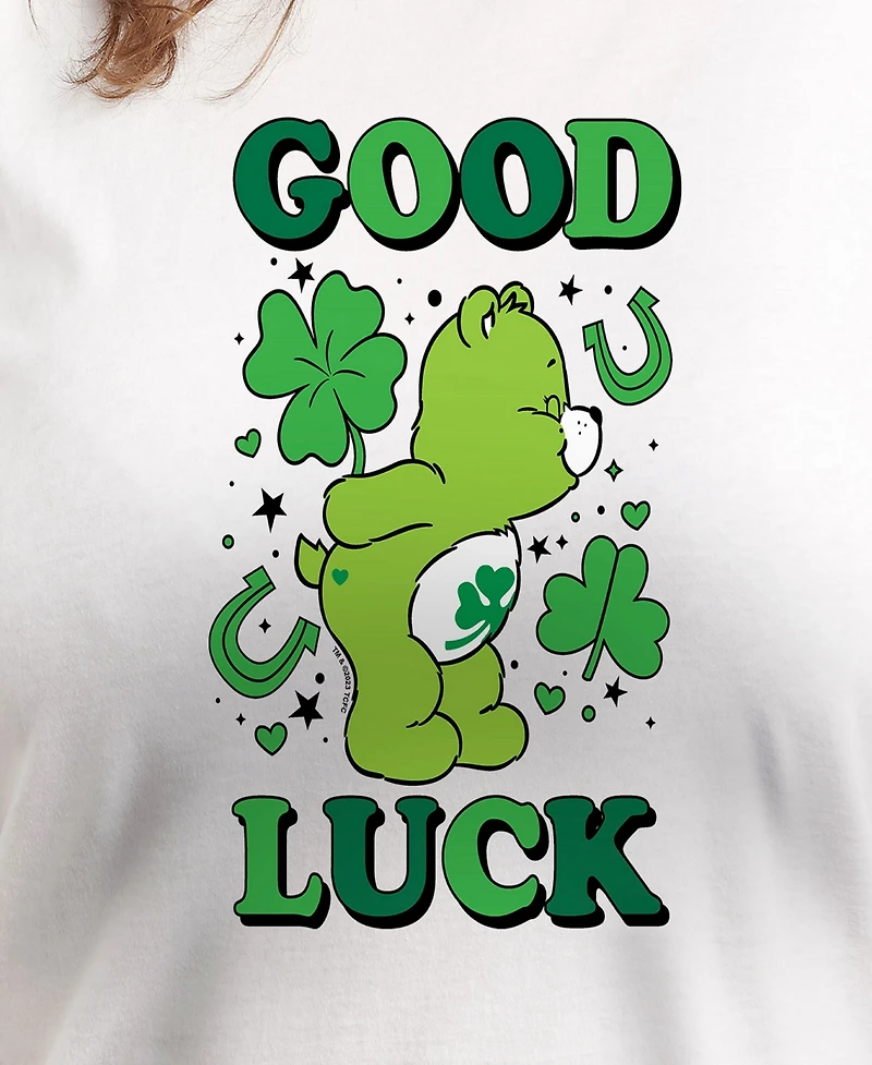 Hybrid Apparel Plus Trendy Care Bears Good Luck Graphic Crew Neck T-Shirt
