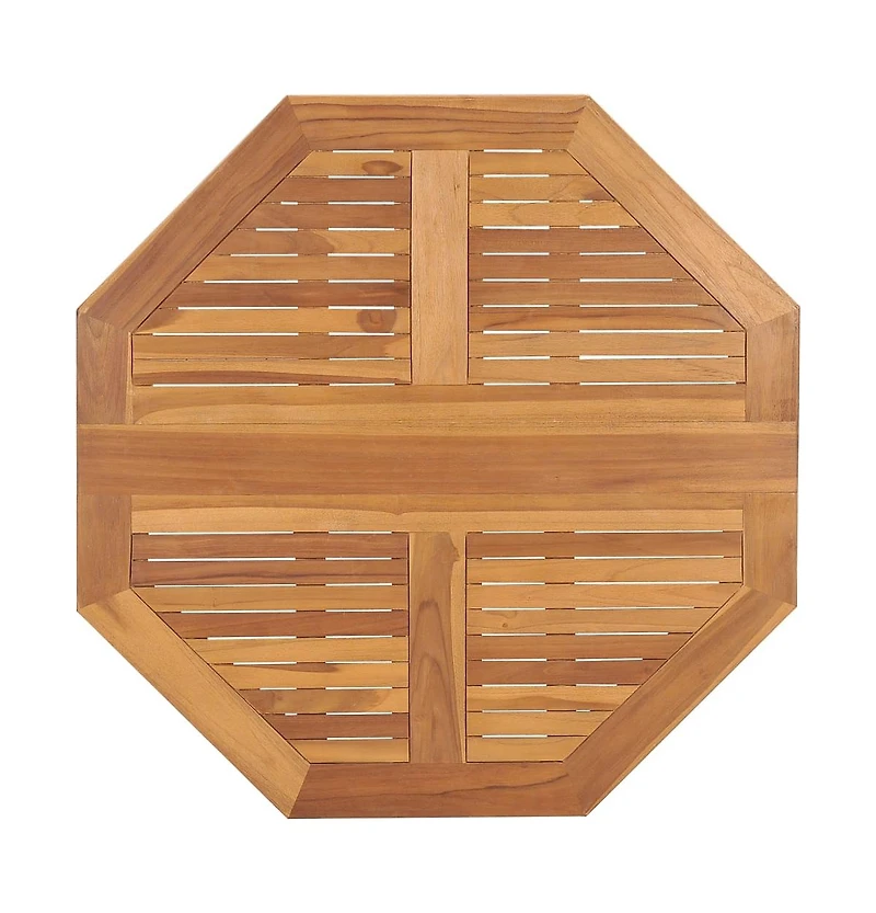 vidaXL Folding Patio Dining Table 35.4"x35.4"x29.5" Solid Teak Wood