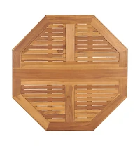 vidaXL Folding Patio Dining Table 35.4"x35.4"x29.5" Solid Teak Wood