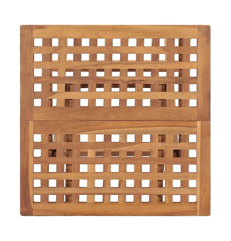 vidaXL Folding Patio Table 19.7"x19.7"x19.7" Solid Teak Wood