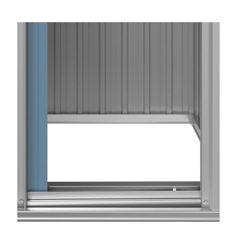 vidaXL Garden Shed Gray 49.6"x38.4"x69.7" Galvanized Steel