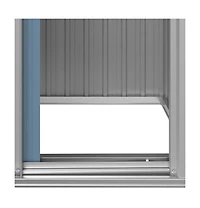 vidaXL Garden Shed Gray 49.6"x38.4"x69.7" Galvanized Steel