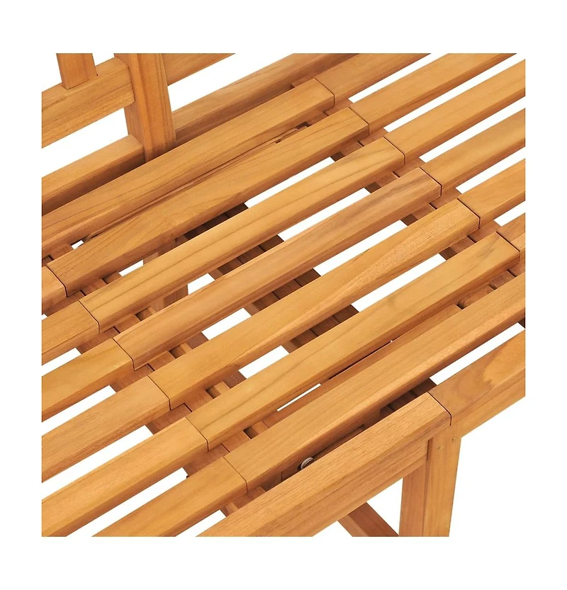3-Seater Patio Bench with Table 59.1" Solid Teak Wood
