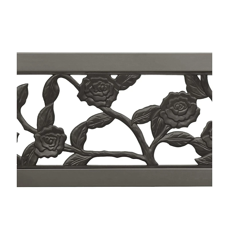 vidaXL Twin Patio Bench 96.9" Gray Steel