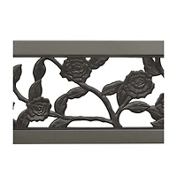 vidaXL Twin Patio Bench 96.9" Gray Steel