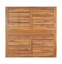 vidaXL Folding Patio Dining Table 43.3"x43.3"x29.5" Solid Wood Teak