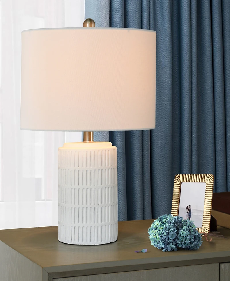 StyleCraft Home Collection 21" Metal Joni Ceramic Table Lamp