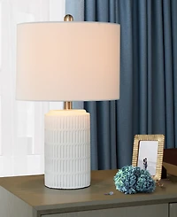 StyleCraft Home Collection 21" Metal Joni Ceramic Table Lamp