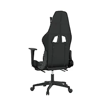 vidaXL Gaming Chair with Footrest Black and Camouflage Faux Leather