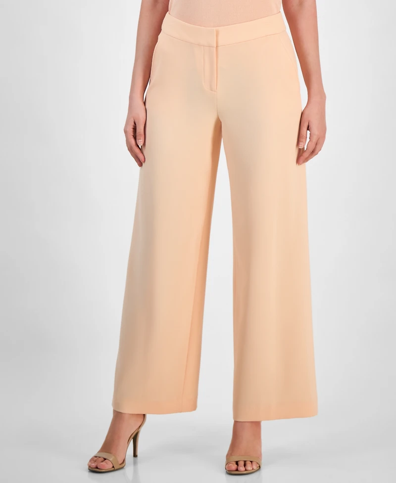 Tahari Asl Women's Mid-Rise Wide-Leg Pants, Regular & Petite