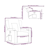 vidaXL Massage Recliner Chair Fabric