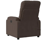 vidaXL Massage Recliner Chair Brown Microfiber Fabric