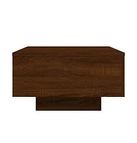 vidaXL Coffee Table Brown Oak 21.7"x21.7"x12.2" Engineered Wood