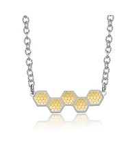 Two-Tone Honeycomb Harmony Bar Pendant