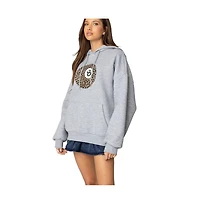 Edikted Women's Leopard 8 Oversized Hoodie