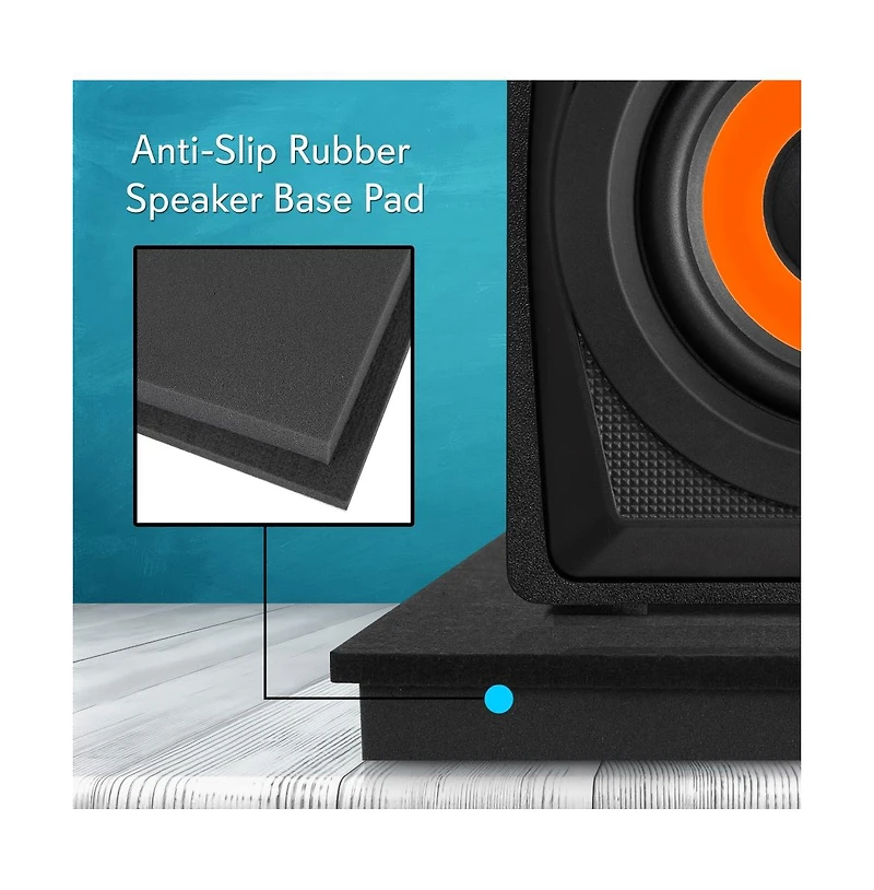 Pyle Pro Audio Pa Speaker Platform Pad, Stage & Studio Acoustic Isolation, 15” x 15” for Speakers up to 90 lbs
