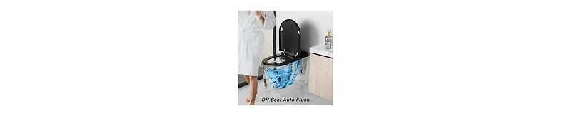 Lalahoo Smart Toilet with Tank Built in, Dual Auto Power Flush, Auto Open & Close, Foot Sensor Operation
