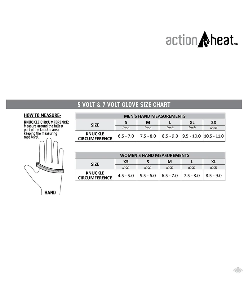 ActionHeat 7V Everyday Battery Heated Gloves - Women's Black Xl
