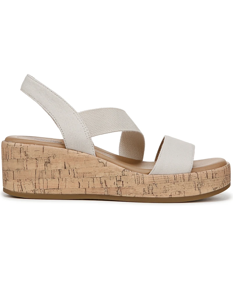 LifeStride Women's Odette Square Open Toe Wedge Sandals
