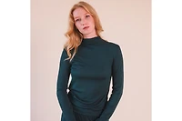 Poplinen Plus Size Norma Modal Ribbed Turtleneck