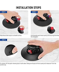 Neewer 6"/15.2cm Camera Suction Cup Mount with Ball Head Magic Arm, Metal Suction Cup Mount on Car Windshield Dash for Camera/Action Camera/Phone