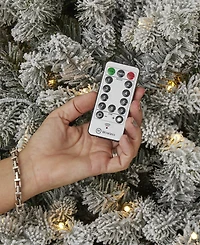 Seasonal 7ft Palmetto Pine Flocked Tree, 450 Dual Led Lights