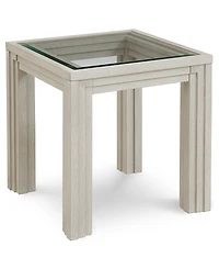 Cascade 24" Glass Top End Table