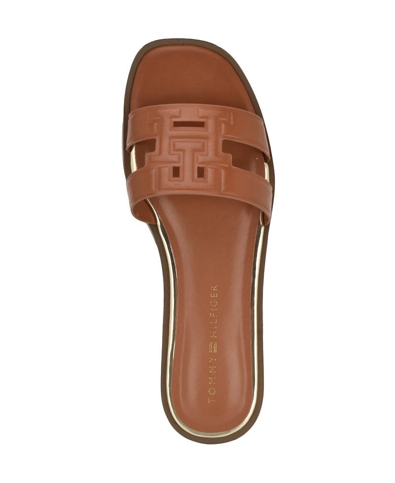 Tommy Hilfiger Women's Terenz Logo Strap Flat Slide Sandals