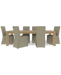 7pc Dining Set (Davie Rectangular Table & 6 Estby Chairs)