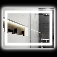 Homcom 32" x 24" Led Bathroom Mirror Infinite Color Temp Back & Front Lit