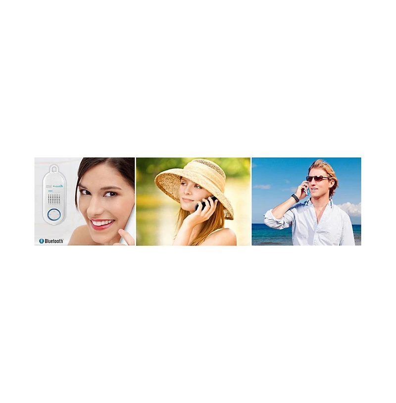 Pyle Surf Sound Bluetooth Waterproof Stereo Speaker & Handset for Cell Phones (Black)