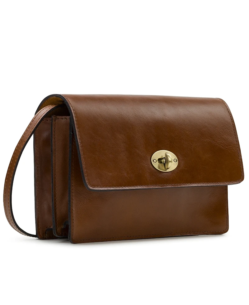 Patricia Nash Livana Small Vintage Distressed Leather Crossbody Bag