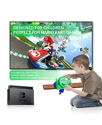Nbcp Wireless Racing Wheel, Game Steering Wheel Multi-Platform for Nintendo Switch/Pc /PS4/PS3/Ios and Android phones, tablets Racing Game