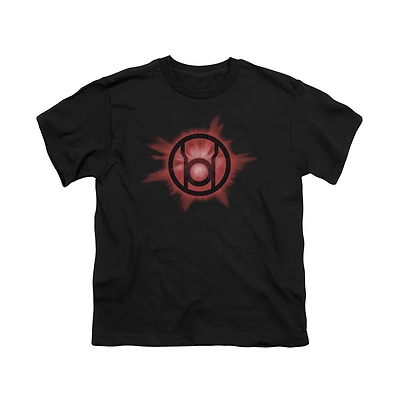 Green Lantern Boys Red Glow Short Sleeve Juvenile Tee / T-Shirt