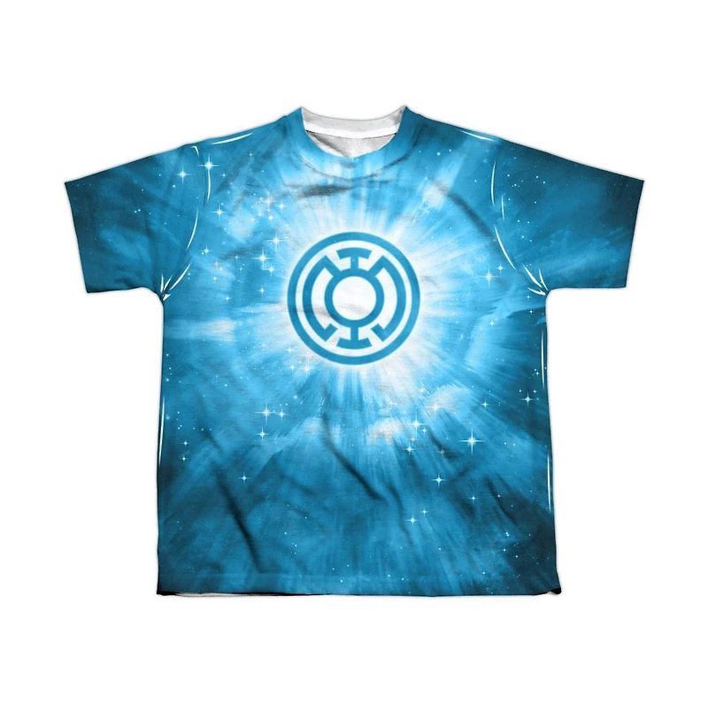 Green Lantern Boys Blue Energy Short Sleeve Poly Crew Tee / T-Shirt