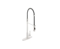 Casainc Spring Pull Down Sprayer Kitchen Faucet with Dual-Function Spray Head and Deck Plate