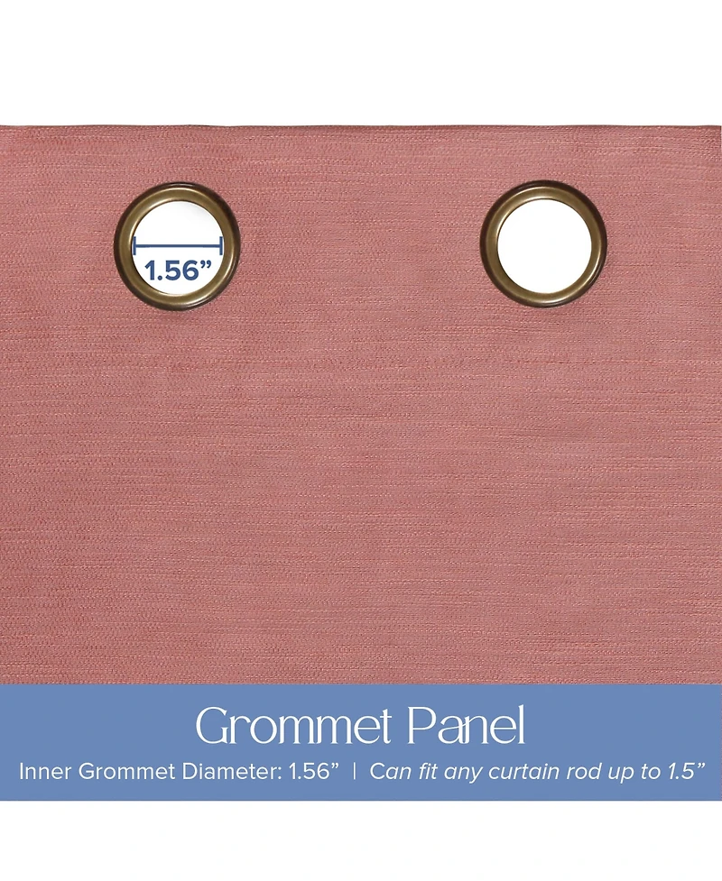 Texture Room Darkening Grommet Curtains Pair