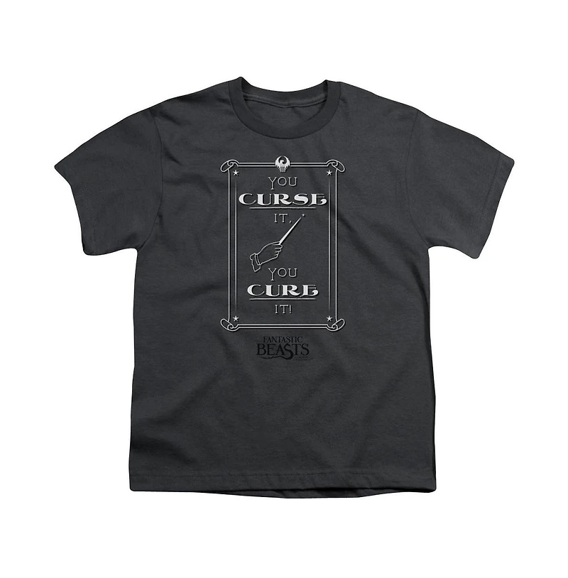 Fantastic Beasts Boys Curse It Short Sleeve Tee / T-Shirt