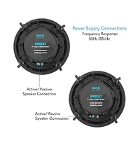 Pyle 8" In-Wall/In-Ceiling 2-Way Full Range Stereo Speakers with Magnetic Grill (600W Max)