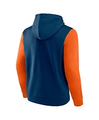 Fanatics Men's Navy/Orange Chicago Bears Outline Pullover Hoodie
