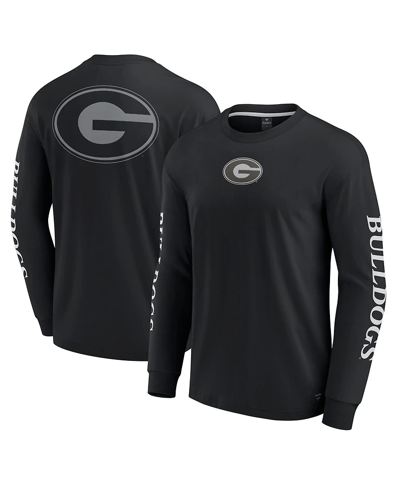 Fanatics Men's Black Georgia Bulldogs Strive Long Sleeve T-Shirt