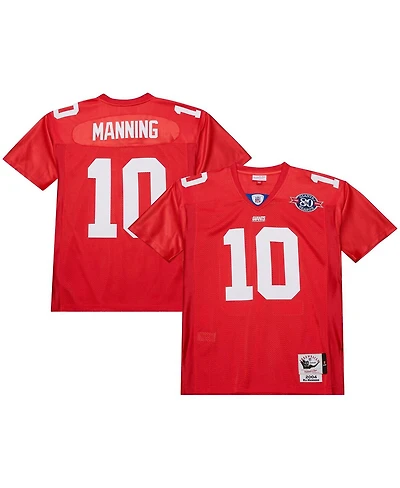 Mitchell & Ness Men's Eli Manning Red New York Giants 2004 Authentic Throwback Retired Player Jersey