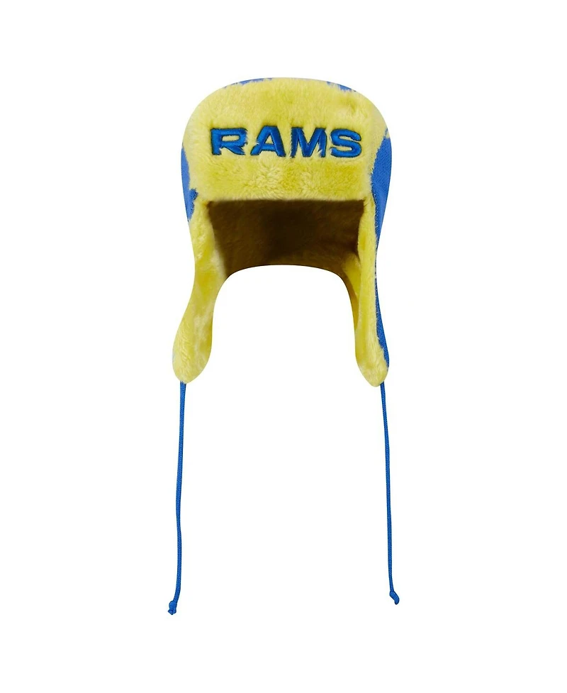 New Era Men's Royal Los Angeles Rams Helmet Head Trapper Knit Hat